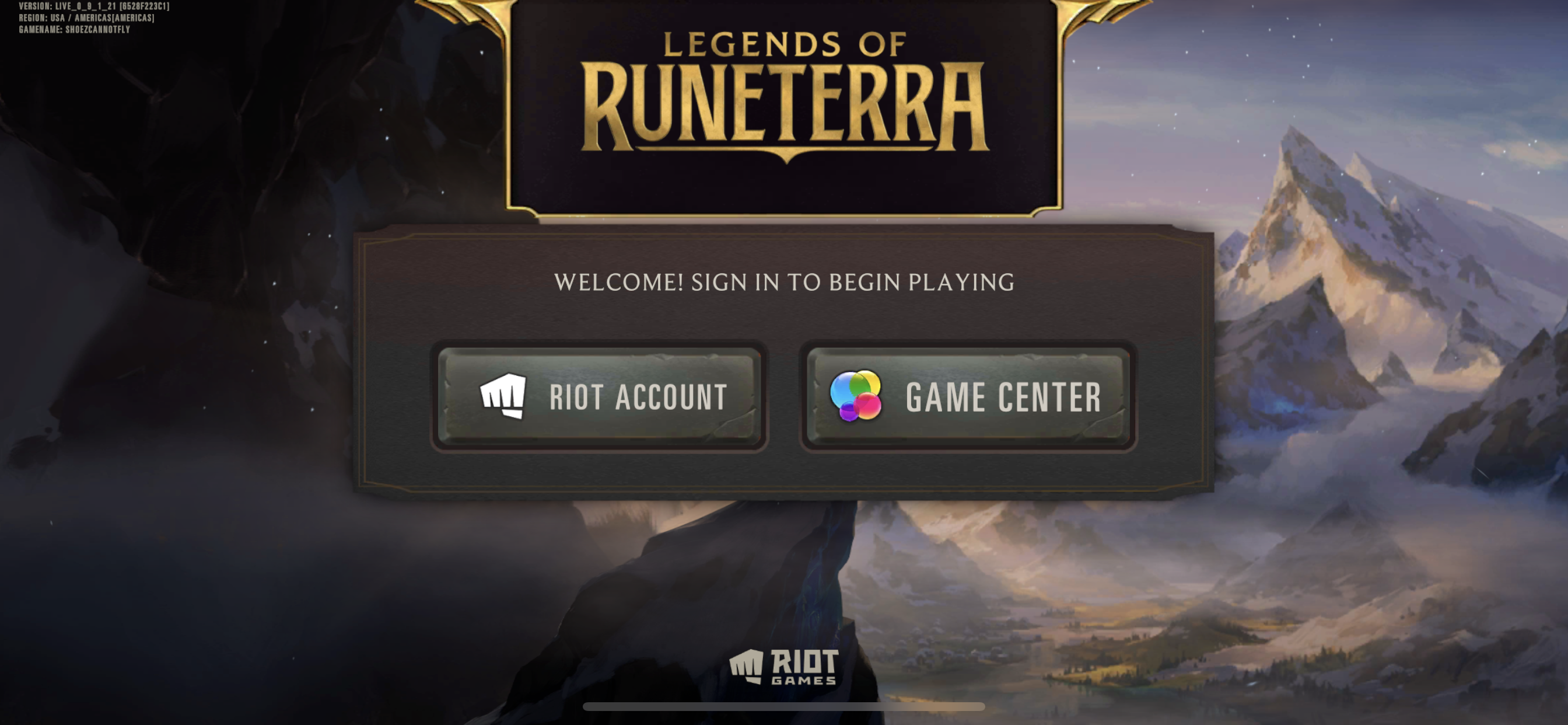a riot account legends of runeterra