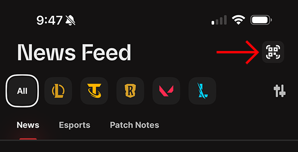 Riot Mobile QR Login