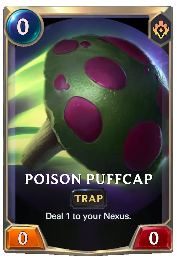 An image of the Poison Puffcap card from Legends of Runeterra.