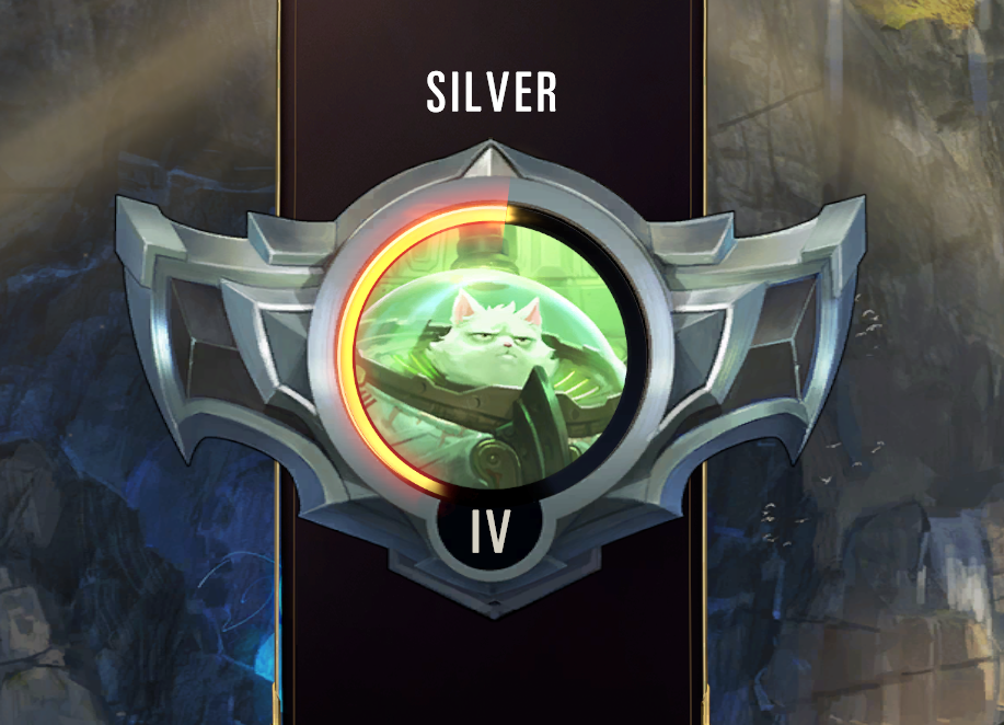 A Silver IV tier emblem with the LP circle half filled.