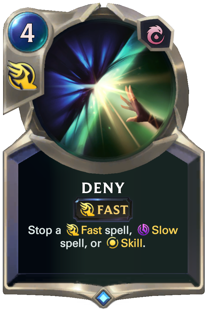 An image of the Deny spell from Legends of Runeterra.