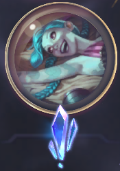 A Jinx icon with the Champion Fragment icon beneath it.